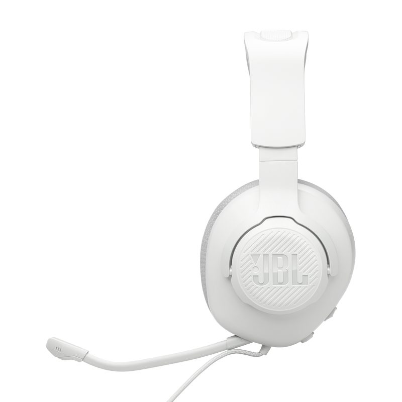 JBL Quantum 100 - White - Wired over-ear gaming headset with flip-up mic - Left image number null